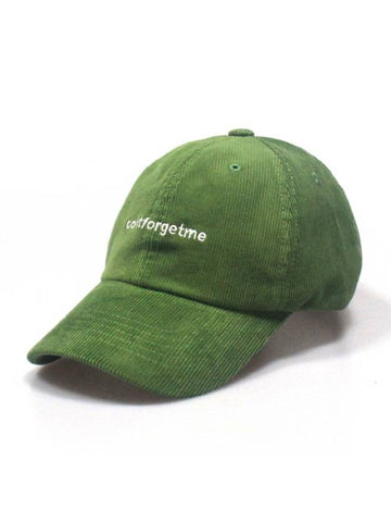 Corduroy Ball Cap Green - DONTFORGETME - BALAAN 1