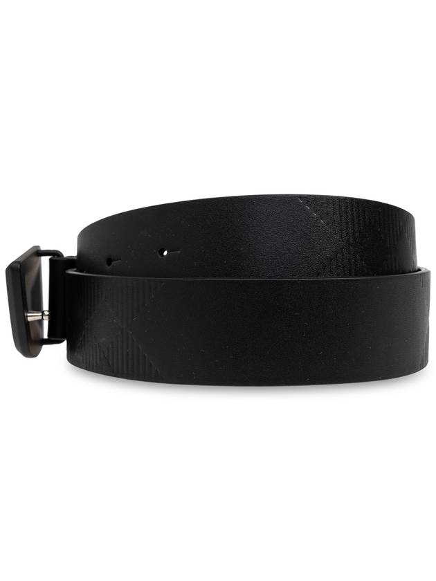 EKD Debossed Leather Belt Black - BURBERRY - BALAAN 4