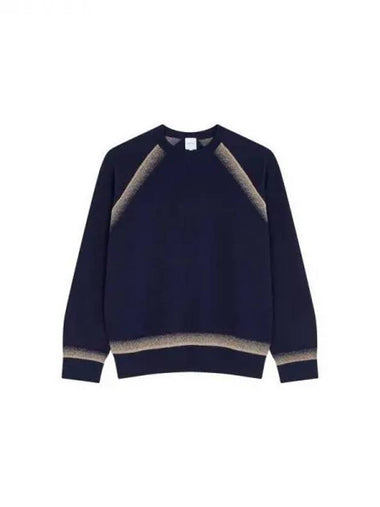 Color matching line raglan sweater navy 270559 - PAUL SMITH - BALAAN 1