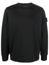 Ghost Piece Cotton Stretch Fleece Sweatshirt Black - STONE ISLAND - BALAAN 2