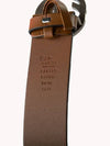 Interlocking Leather Belt Brown - GUCCI - BALAAN 4