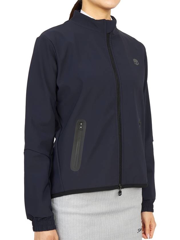 women's brushed zip-up jacket navy - HYDROGEN - BALAAN 5