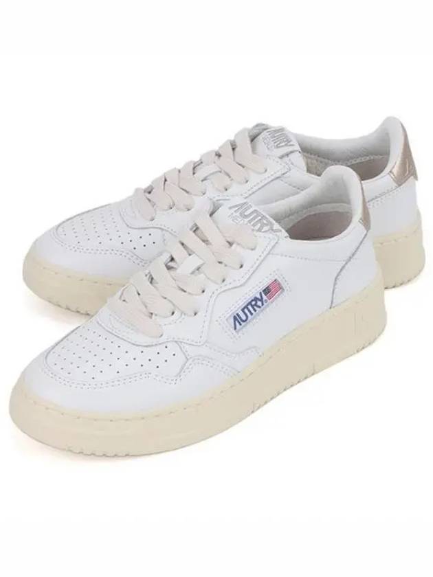 Medalist Goatskin Low Top Sneakers Gold White - AUTRY - BALAAN 2