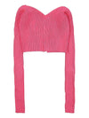 La Maille Pralu Micro Charm Logo Cardigan Pink - JACQUEMUS - BALAAN 3