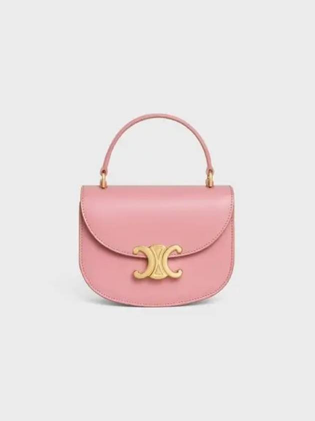 Besace Clea Triomphe Small Shiny Calfskin Tote Bag Rose - CELINE - BALAAN 2