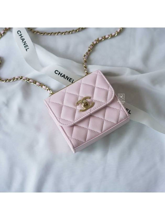 Trendy CC Logo Mini Cross Bag Pink - CHANEL - BALAAN.