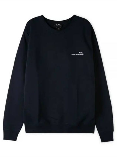 Item Logo Cotton Sweatshirt Navy - A.P.C. - BALAAN 2