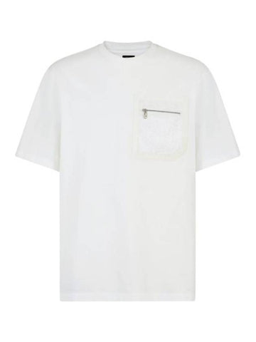 FF Logo Pocket Short Sleeve T-Shirt White - FENDI - BALAAN 1