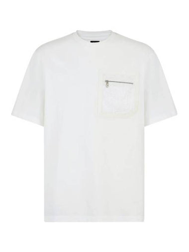 FF Logo Pocket Short Sleeve T-Shirt White - FENDI - BALAAN 1