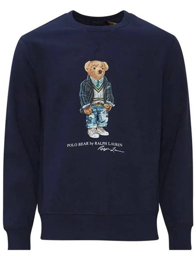 Bear Print Cotton Sweatshirt Navy - POLO RALPH LAUREN - BALAAN 2