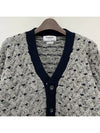 4 Bar Stripe Cable Knit Cardigan Grey - THOM BROWNE - BALAAN 4