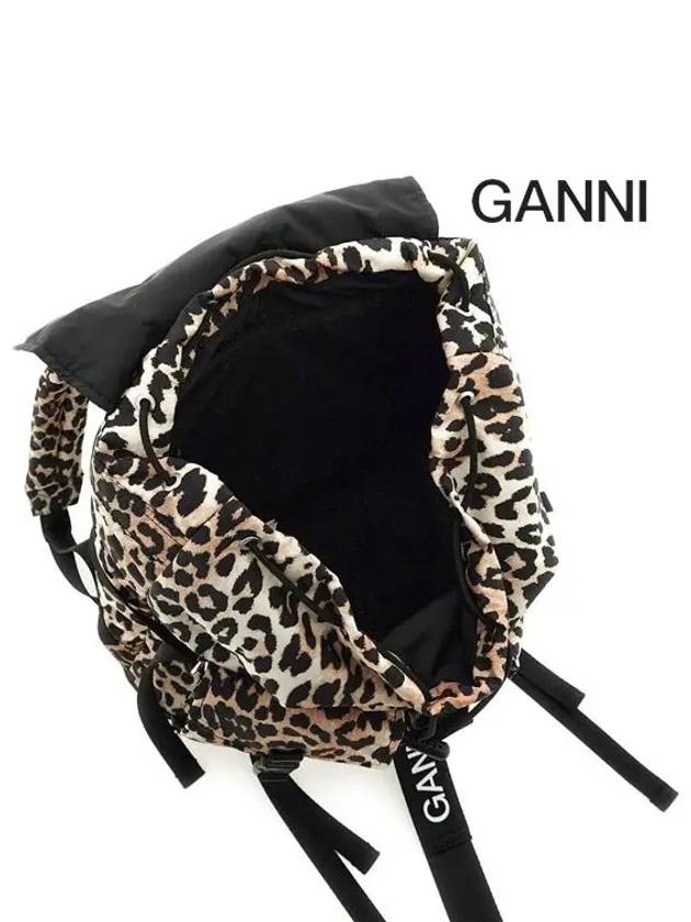 Logo Leopard Tech Backpack A4757 943 - GANNI - BALAAN 4