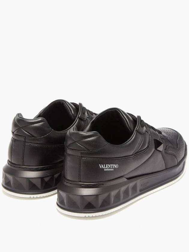 Garavani Stud One Quilted Leather Sneakers Black - VALENTINO - BALAAN 5