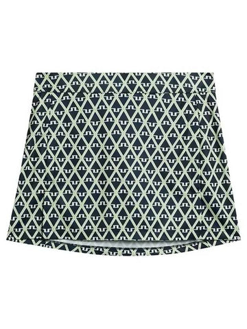 Women s Amelie Print Golf Skirt Geo Navy GWSD09352 O500 - J.LINDEBERG - BALAAN 1