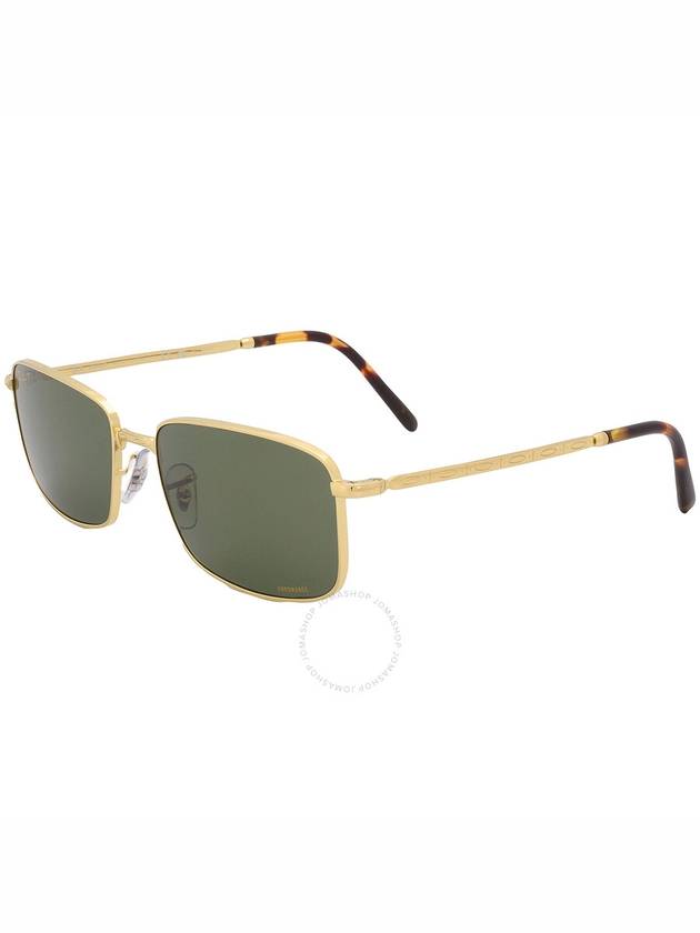 Ray Ban Polarized Dark Green Chromance Rectangular Unisex Sunglasses RB3717 9196P1 60 - RAY-BAN - BALAAN 3