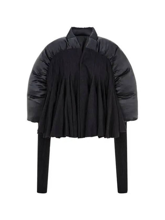 WOMEN Goose down shoulder flare jacket black 270630 - RICK OWENS - BALAAN 1