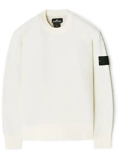 Shadow Project Black Wappen Patch Crew Neck Knit Top Ivory - STONE ISLAND - BALAAN 2