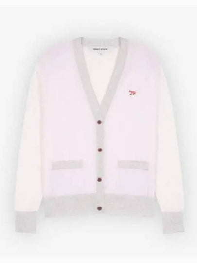 Baby Fox Patch Color Block Cardigan Pale Pink - MAISON KITSUNE - BALAAN 2