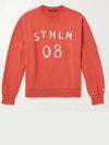 Relaxed Fit Patch Print Sweatshirt Chili Orange - ACNE STUDIOS - BALAAN 2