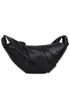 Croissant Medium Soft Nappa Leather Cross Bag Black - LEMAIRE - BALAAN 9