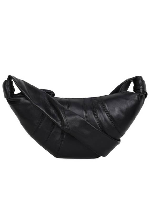 Croissant Small Nappa Leather Cross Bag Black - LEMAIRE - BALAAN 9