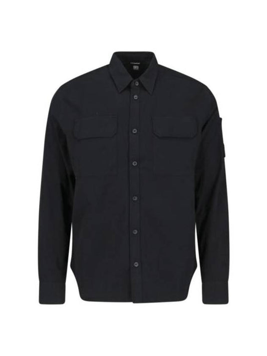 Long Sleeve Shirt 16CMSH157A002824G999 BLACK - CP COMPANY - BALAAN 1