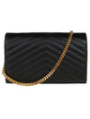 Monogram Matelasse Chain Shoulder Bag Black - SAINT LAURENT - BALAAN 5