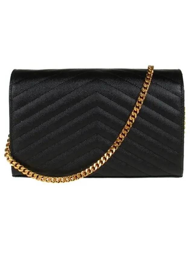 Monogram Matelasse Chain Shoulder Bag Black - SAINT LAURENT - BALAAN 5