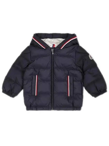 Moncler Baby MERARY Three Stripes Down Jacket Navy - MONCLER - BALAAN 1