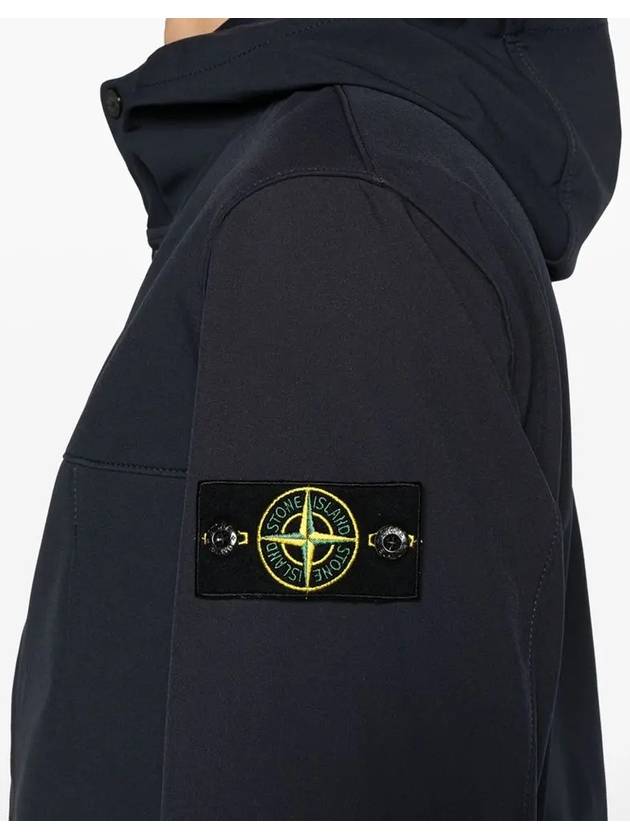 Light Soft Shell R E Dye Technology In Recycled Polyester Hooded Jacket Black - STONE ISLAND - BALAAN 6