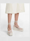 Stretch Mesh Espadrille Wedge Heels Optic White - BOTTEGA VENETA - BALAAN 2