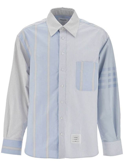 Oversized long sleeve shirt blue - THOM BROWNE - BALAAN 2