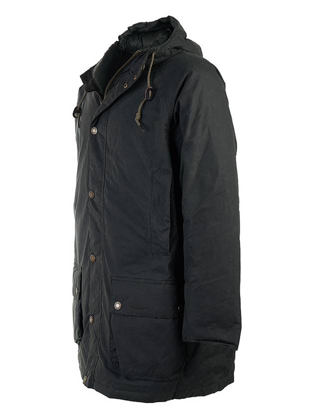 Hooded Beaufort Wax Jacket Sage - BARBOUR - BALAAN 3