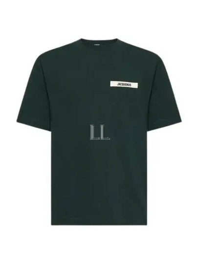 Le Gros Grain Logo Short Sleeve T-Shirt Green - JACQUEMUS - BALAAN 2