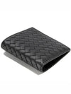 Intrecciato Small Folder Half Wallet Black - BOTTEGA VENETA - BALAAN 3