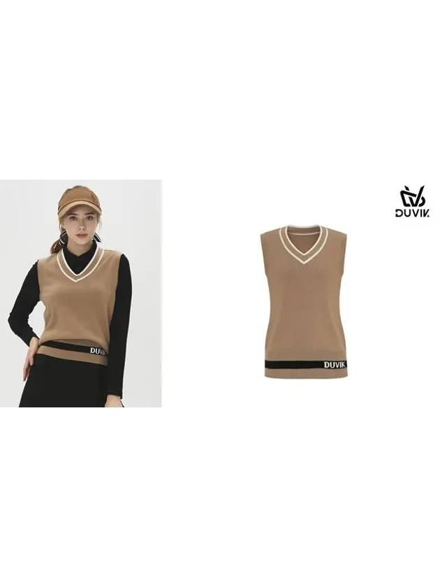 Women s V neck color combination knit vest DD3WSV272DB - DUVIK - BALAAN 10