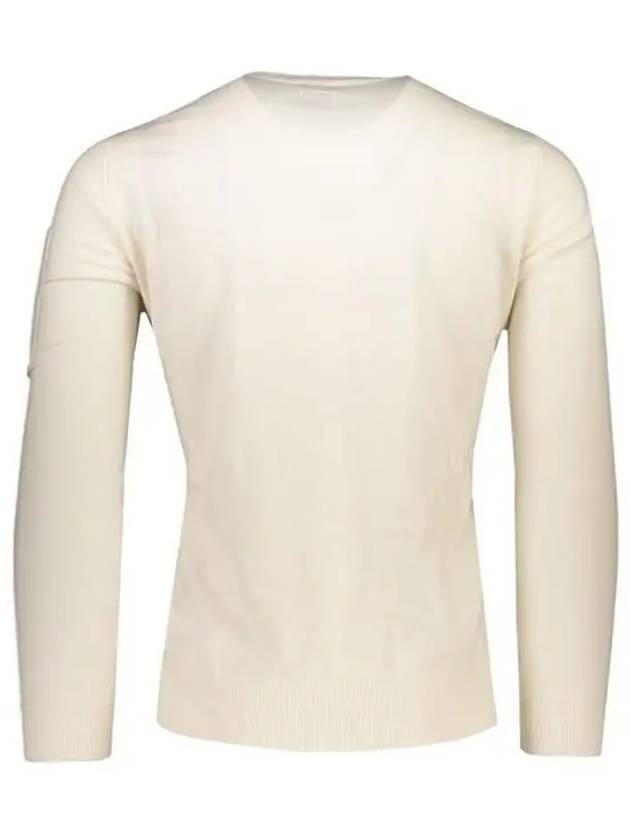 Men s Lens Wappen Merino Wool Knit Top Ivory - CP COMPANY - BALAAN 4