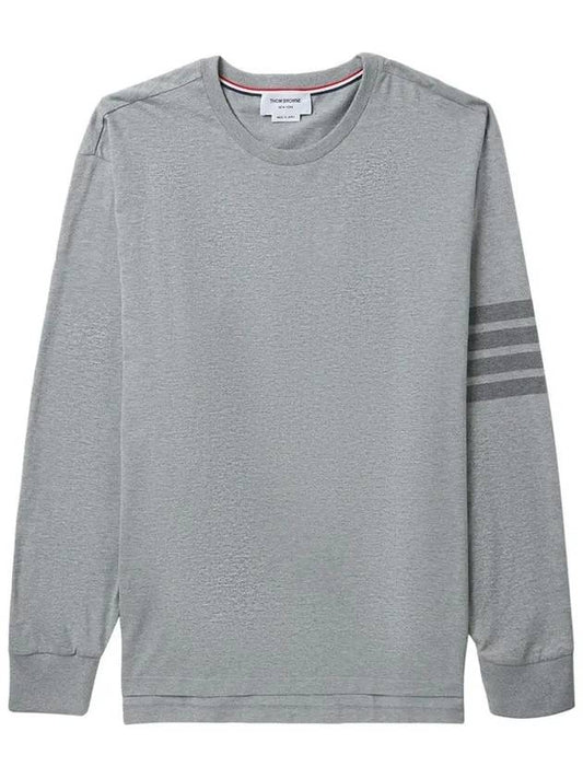 4 Bar Armband Tonal Long Sleeve T-Shirt Grey - THOM BROWNE - BALAAN 2