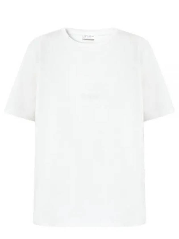 Crew Neck Cotton Short Sleeve T-shirt White - SAINT LAURENT - BALAAN 2