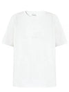 Crew Neck Cotton Short Sleeve T-shirt White - SAINT LAURENT - BALAAN 2