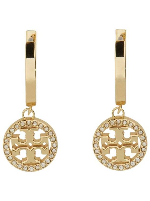 Miller Pave Hoop Earrings Gold - TORY BURCH - BALAAN 2