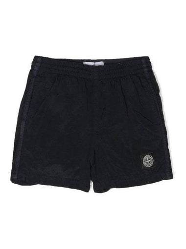 Kids Nylon Metal Swim Short Navy - STONE ISLAND - BALAAN 1