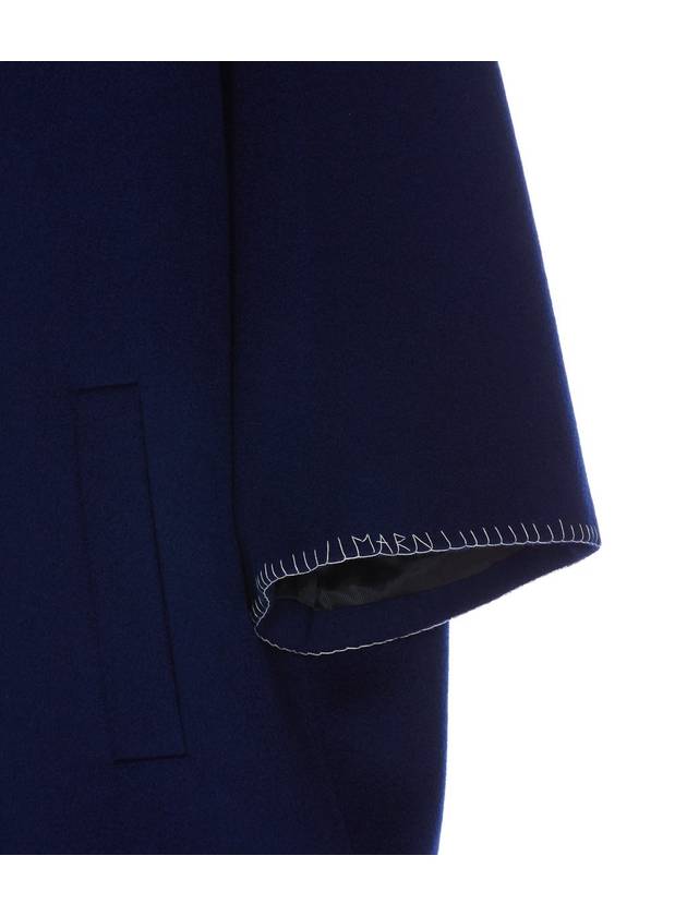 Stitched Logo Single Coat Blue - MARNI - BALAAN 4