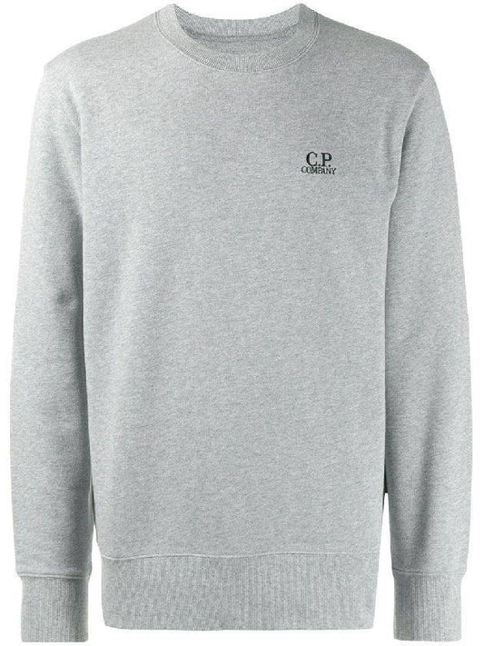 Men's Embroidered Logo Sweatshirt Grey - CP COMPANY - BALAAN 1