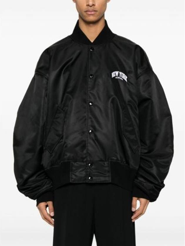 New York Embroidery Bomber Jacket Black - BALENCIAGA - BALAAN 6