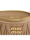 Matelasse leather card wallet beige - MIU MIU - BALAAN 7