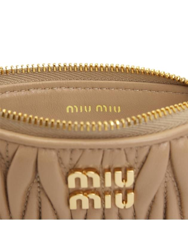 Matelasse leather card wallet beige - MIU MIU - BALAAN 7