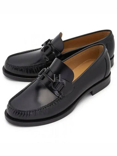 Gancini Men s Loafers FORT NERO 0762689 EEE - SALVATORE FERRAGAMO - BALAAN 1