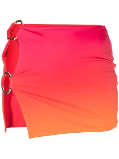 Louisa Ballou Hot Pink Stretch Double Ring Mini Skirt - LOUISA BALLOU - BALAAN 1