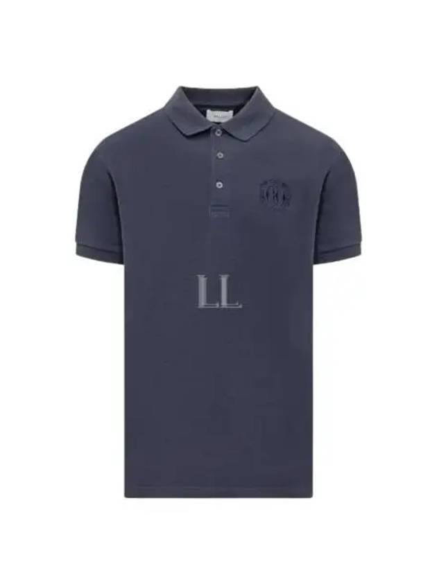 Embroidery Logo Short Sleeve Polo Shirt Navy - BALLY - BALAAN 2